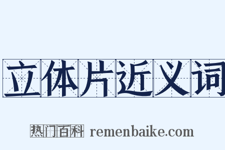 立体片近义词是什么意思的图片